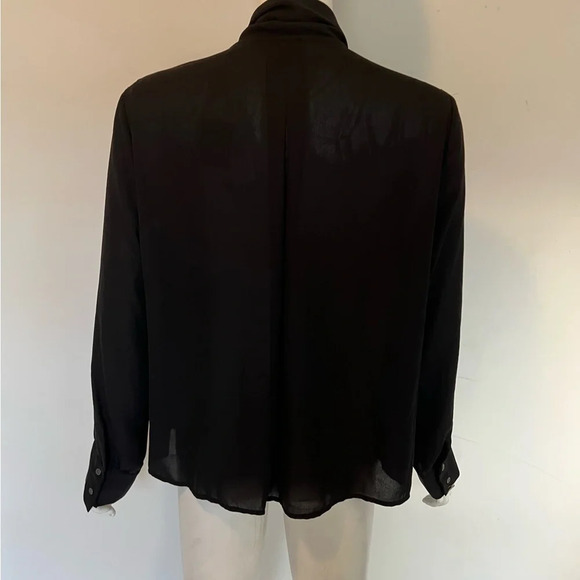 Tahari Black Women’s Extra Large XL Top  Blouse AUTHENTIC NWT V- neck - Picture 3 of 9